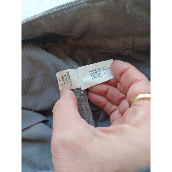 Gap wide leg corduroy pants womens 2 gray low rise stretch Y2K retro style - Picture 7 of 13